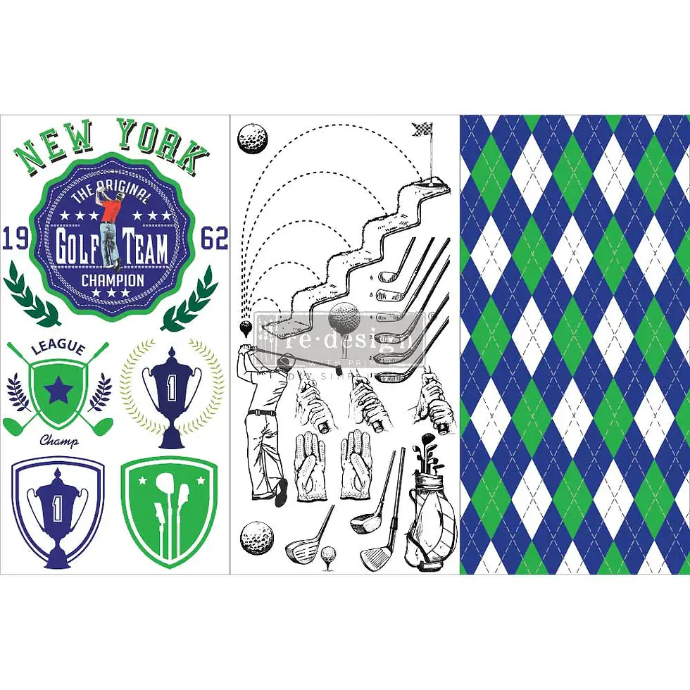 Transfert Re-Design Golf  6 x 12'' (3 feuilles)