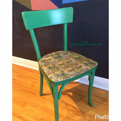 chaise peinte et collage (vendu)