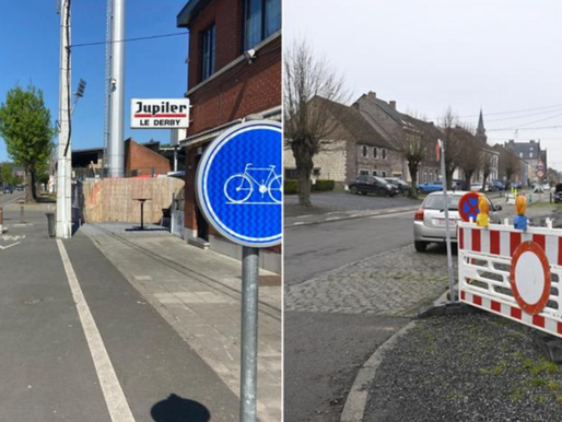 Deux importants projets de travaux sont annoncés pour 2026 : l’avenue du Tir à Mons (à gauche) et la rue Brunehaut à Mesvin. – Eric Ghislain