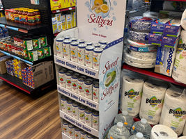 Seltzer display in Krauzer's, Colonia, New Jersey