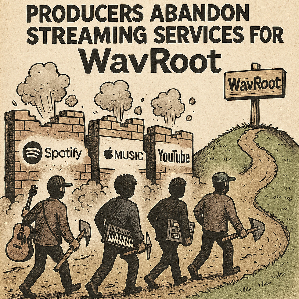 Music producers are leaving traditional streaming platforms behind for the promising future of WavRoot.