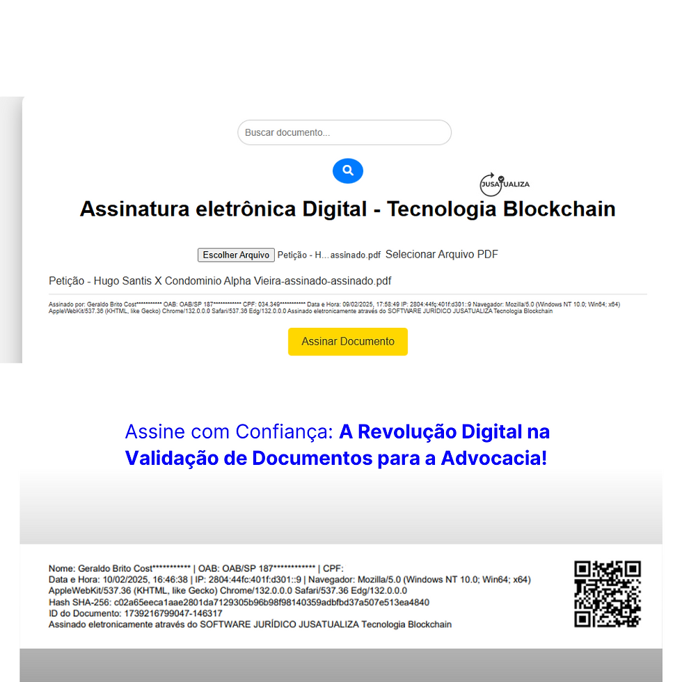 Assinatura Eletrônica Digital Blockchain