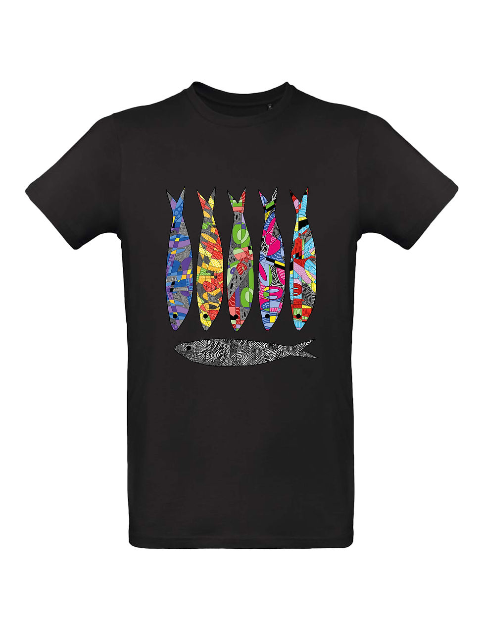 Miniatura: "5+1 SARDINHAS" on BASIC grey, white and black