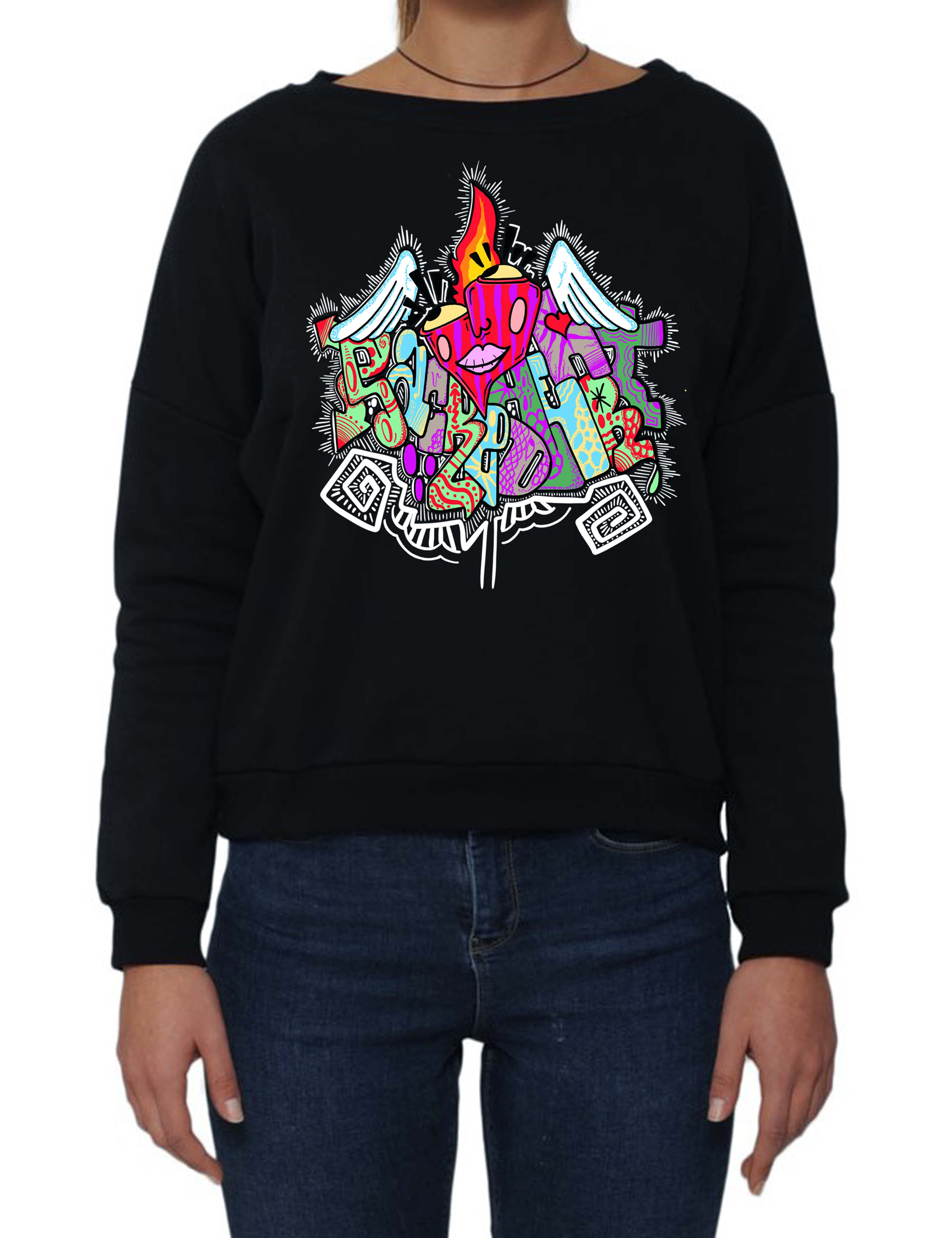 "SACRED HEART" on Dumbo Sweatshirt - High quality cotton