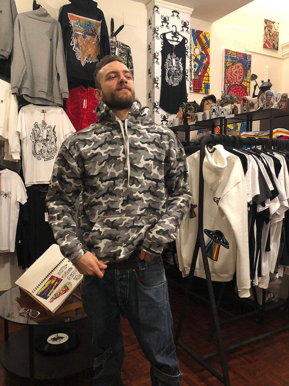 Thumbnail: Unisex - GREY CAMO HOODIE