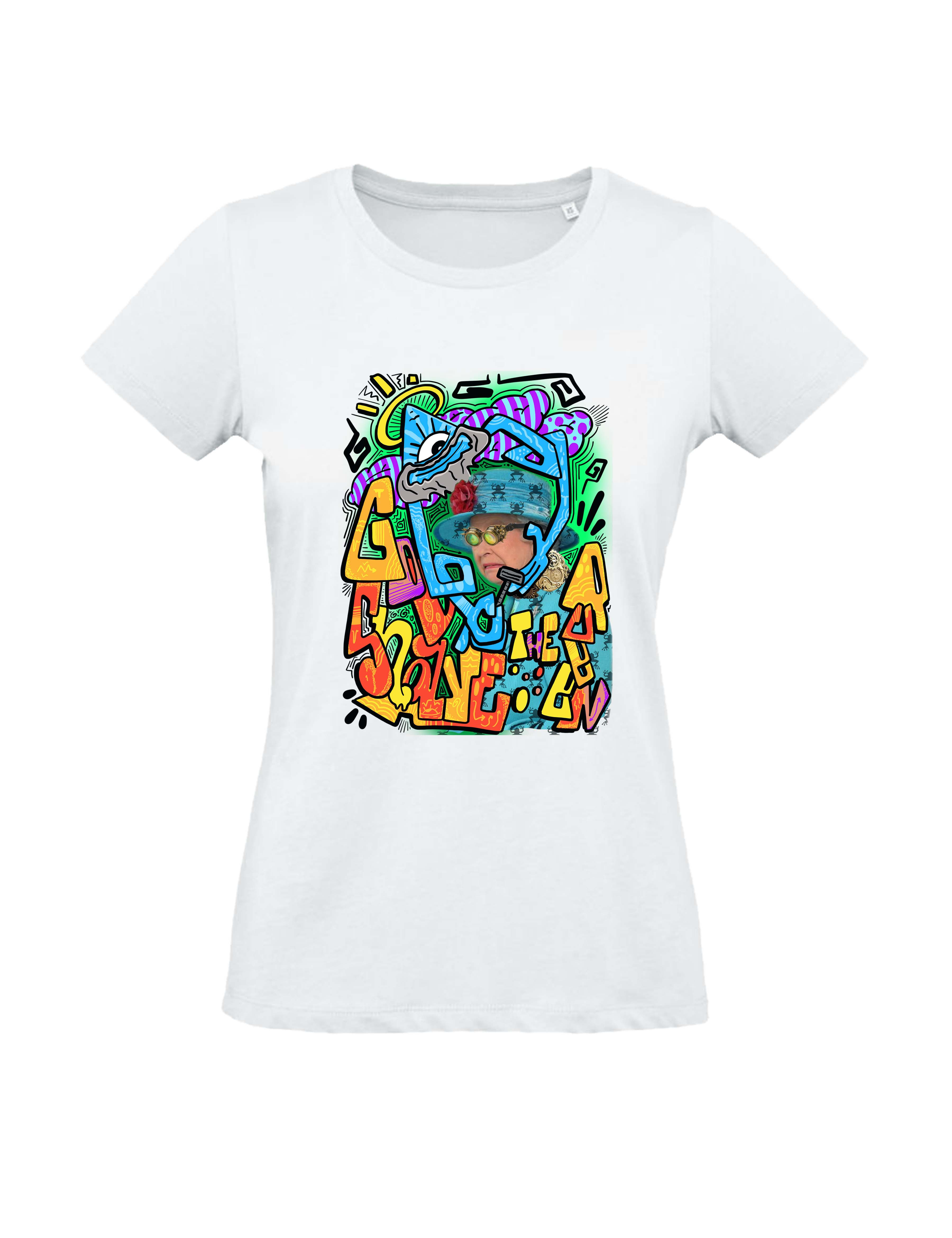 "GOD SHAVE THE QUEEN" on Basic Woman