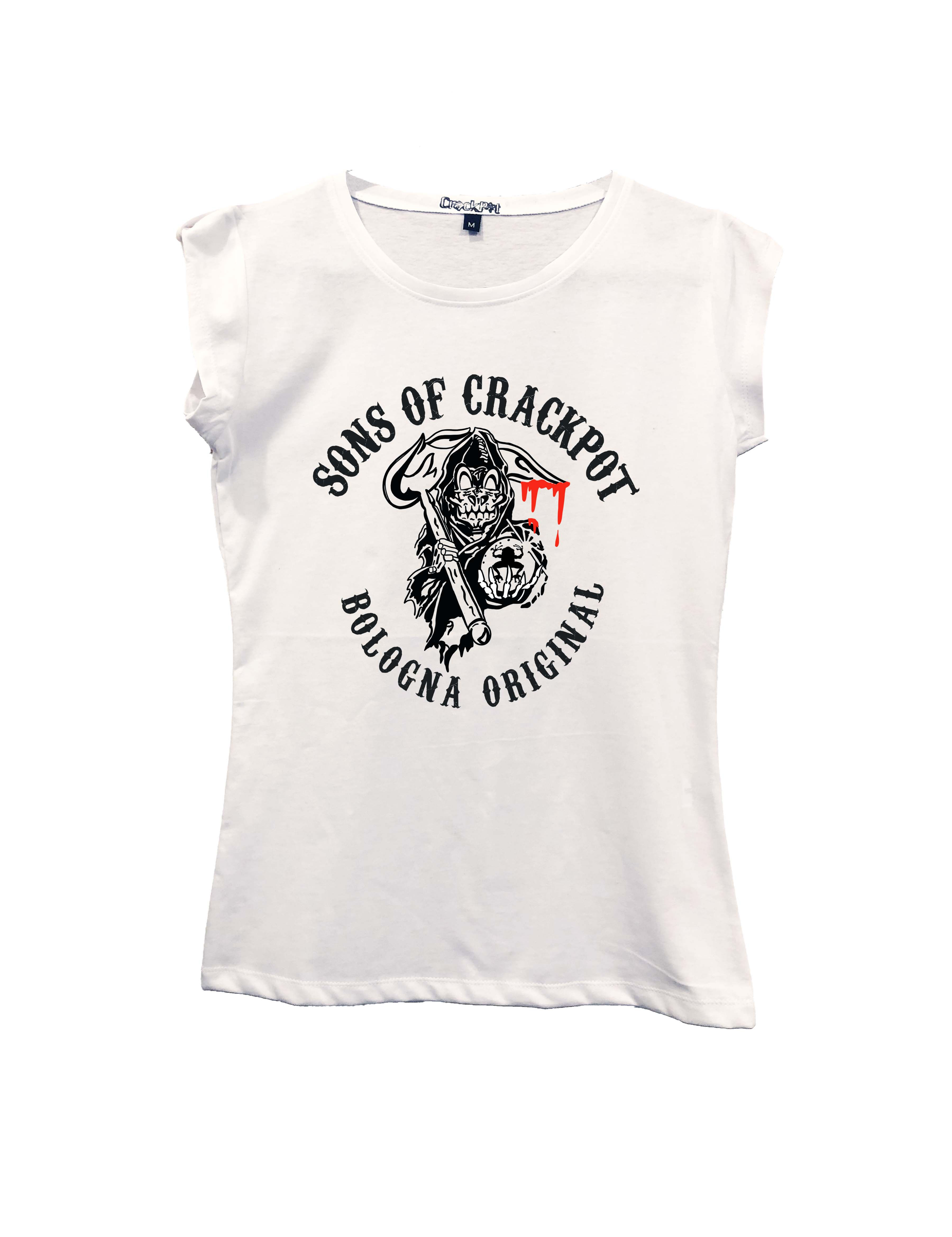 "SONS OF CRACKPOT" on Short sleeve t-shirt  - High quality cotton