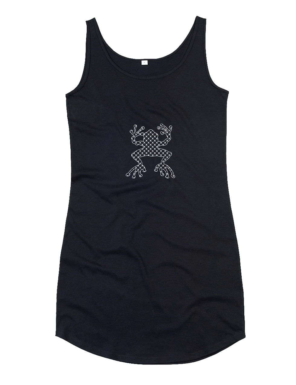 Rana ripiena al pattern - CURVED VEST DRESS 100% COTTON