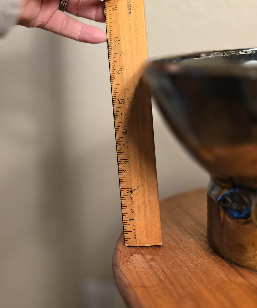 Thumbnail: This photo shoes the entire height of the compote which is  7"