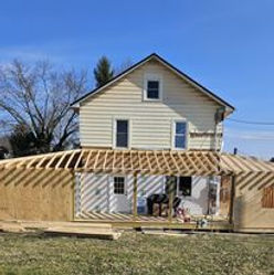 Deck build, exterior remodel construction in Sugarcreek, Ohio.