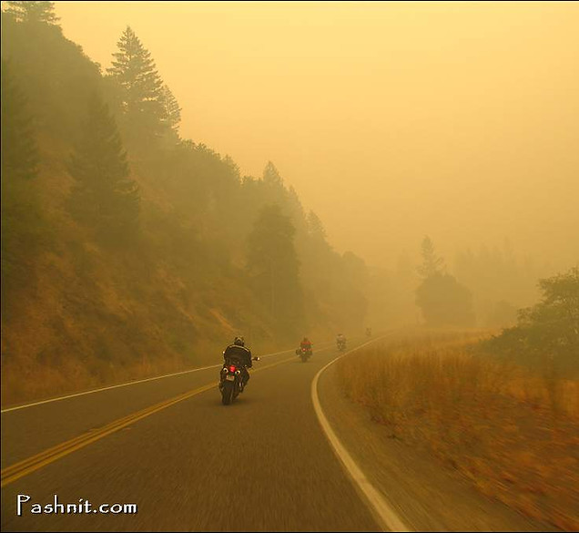 Wildfires near Highway 299 in 2017