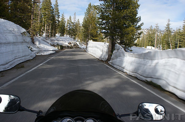 Snow on Highway 4 Ebbetts Pass
