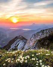 Sun Rise on Mountains