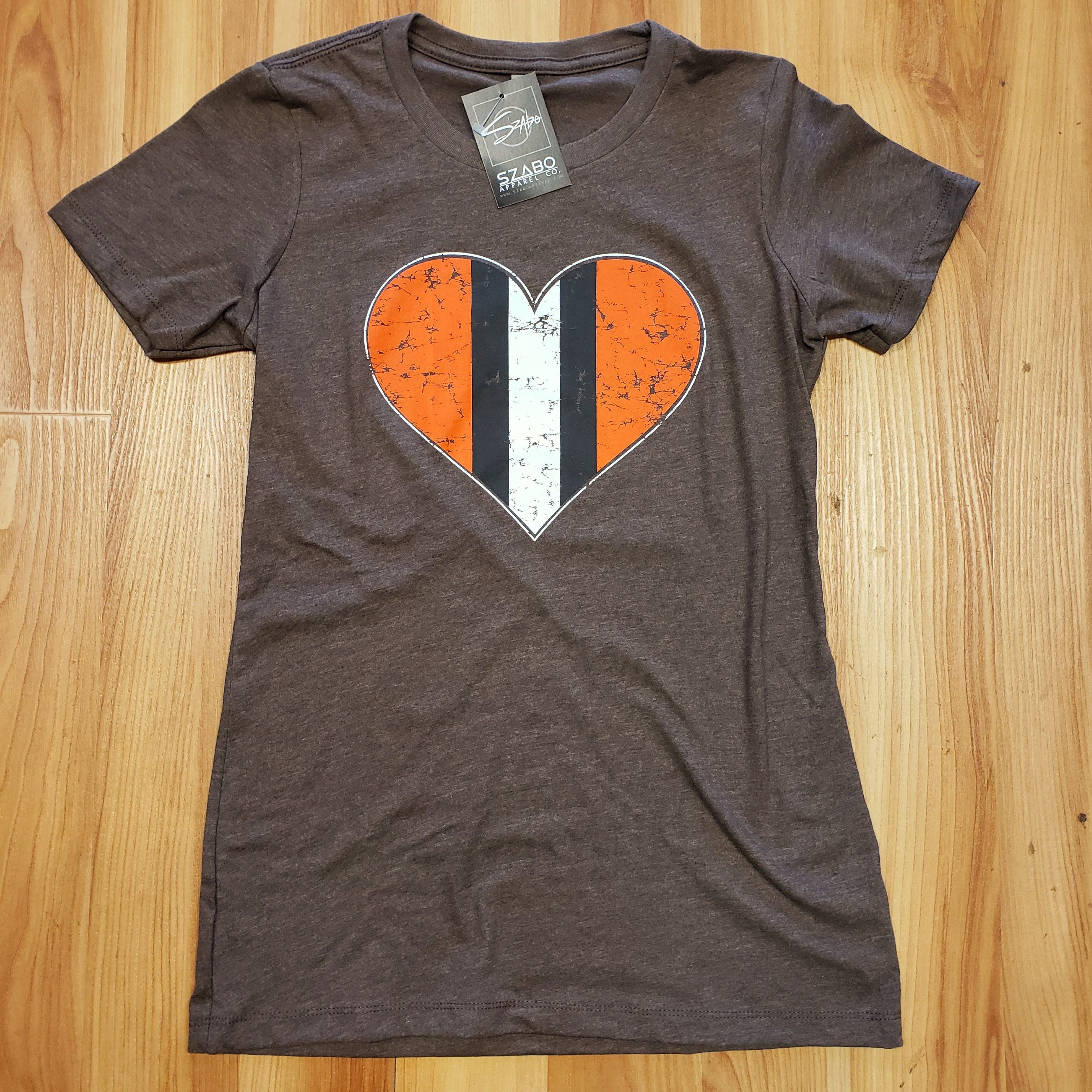 Ladies Orange Heart Tee