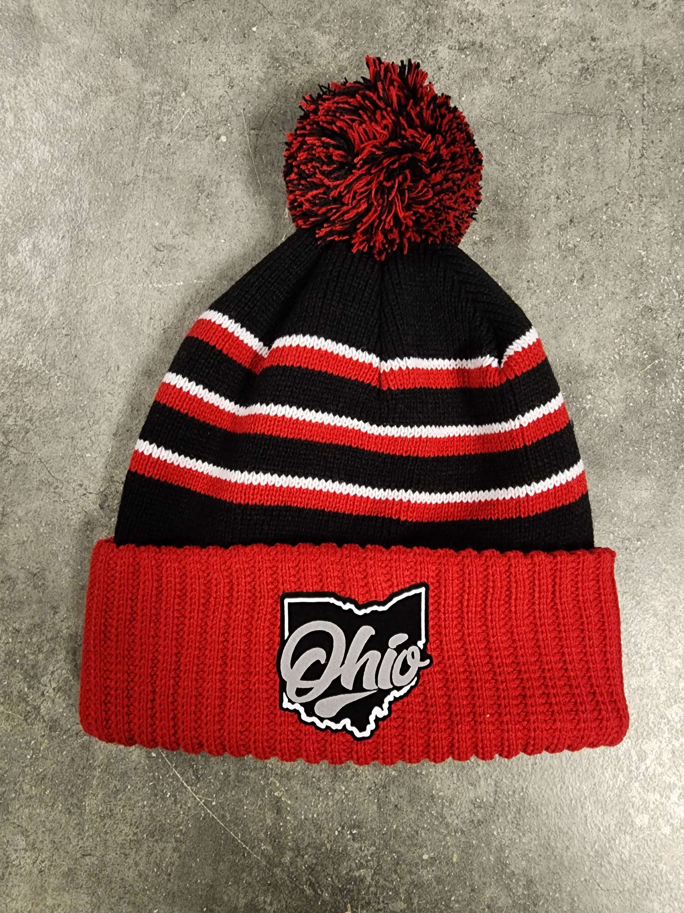 Ohio Pom Pom Beanie
