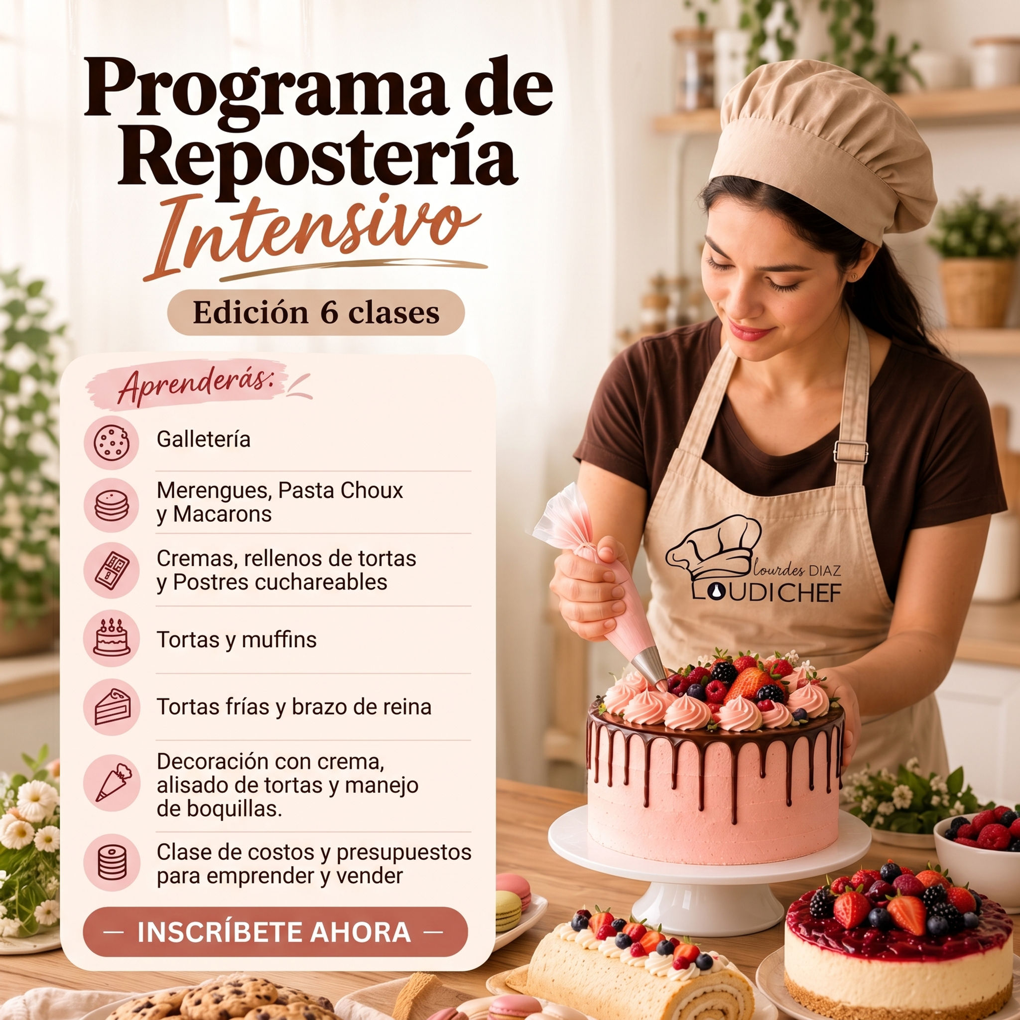 Programa INTENSIVO DE REPOSTERIA 6 CLASES
