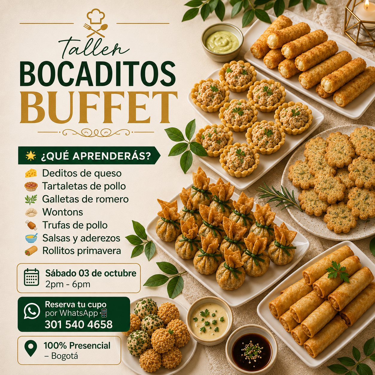 Taller BOCADITOS BUFFET