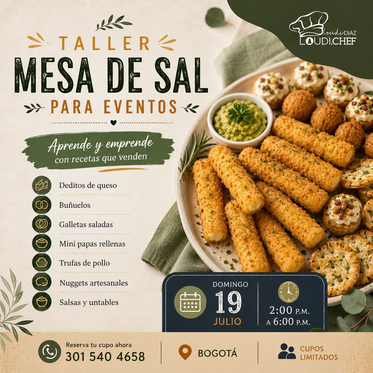 Taller MESA DE SAL PARA EVENTOS