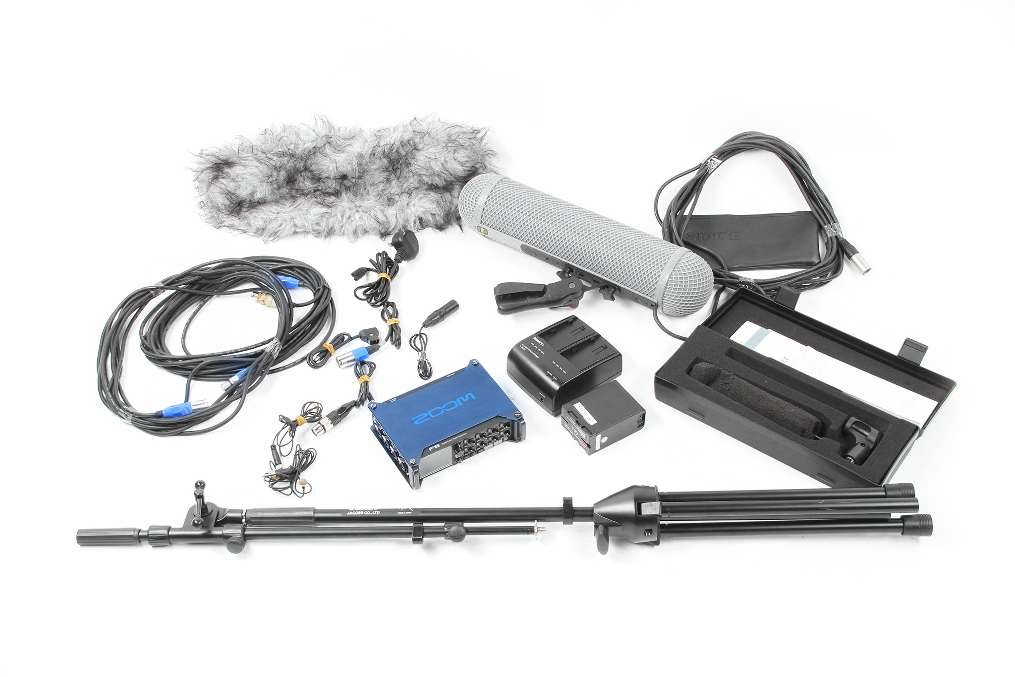 Used Zoom F8 Multi-track Field Recorder with WS4 Modular Windshield System Full