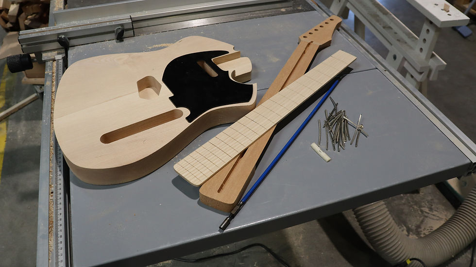 stage de lutherie : montage d'une guitare en kit