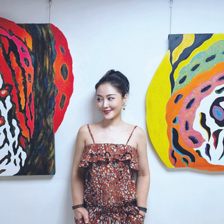 作品三:《哥林多後書》5章17節 《蛻變DNA美學系列》 混合素材繪畫 2025