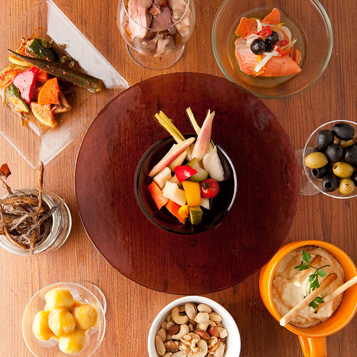 Arranged Food and Objects