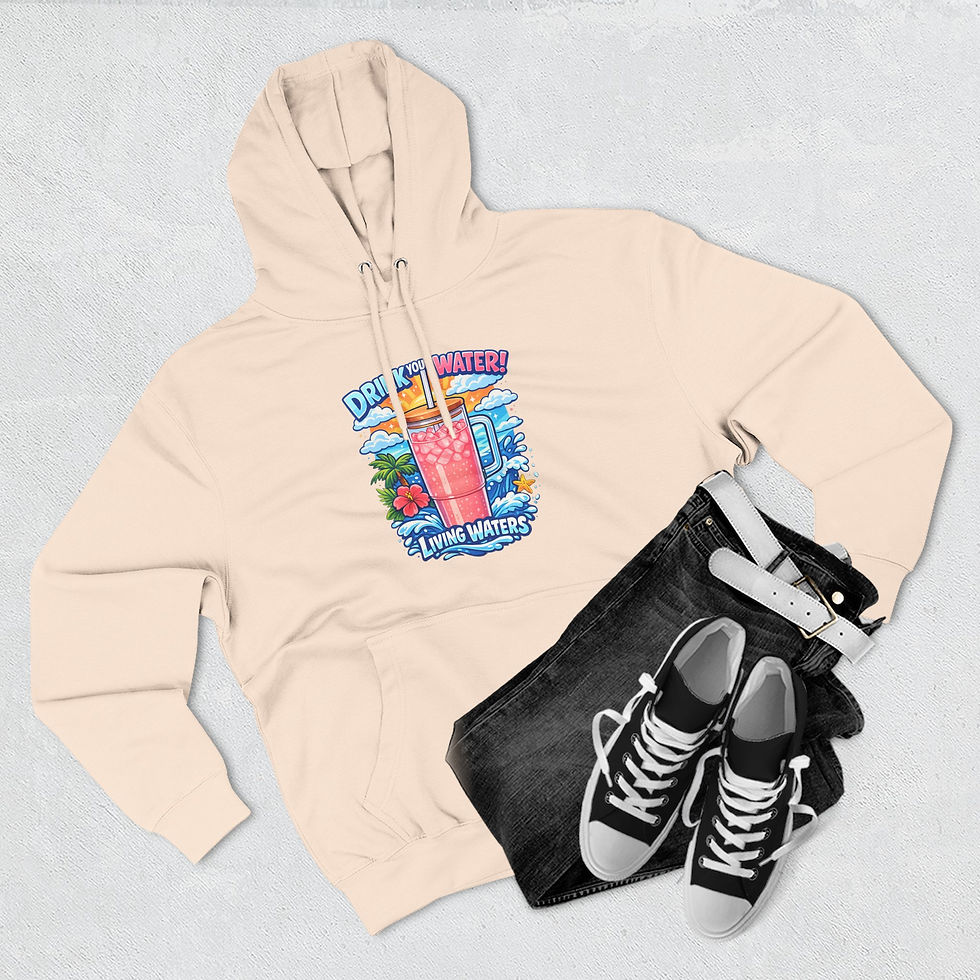Thumbnail: "Drink Your Water: Living Waters" Fleece Hoodie