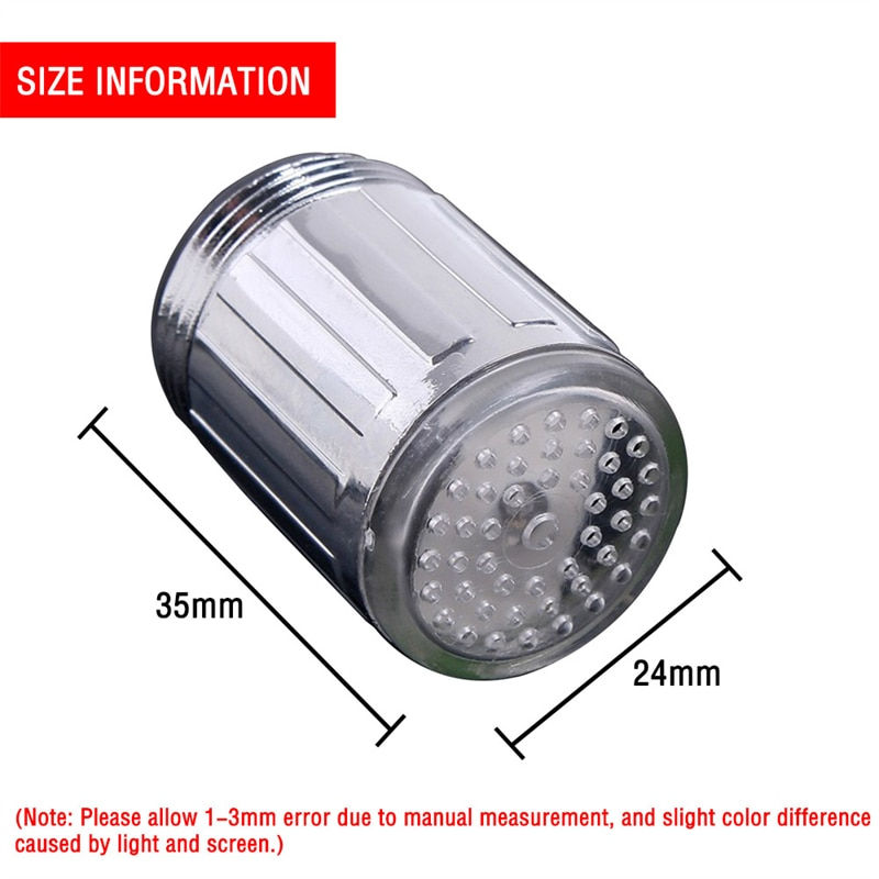 Thumbnail: LED Night Light Faucet  Nightlight 7 Colors  Temperature Sensor Light