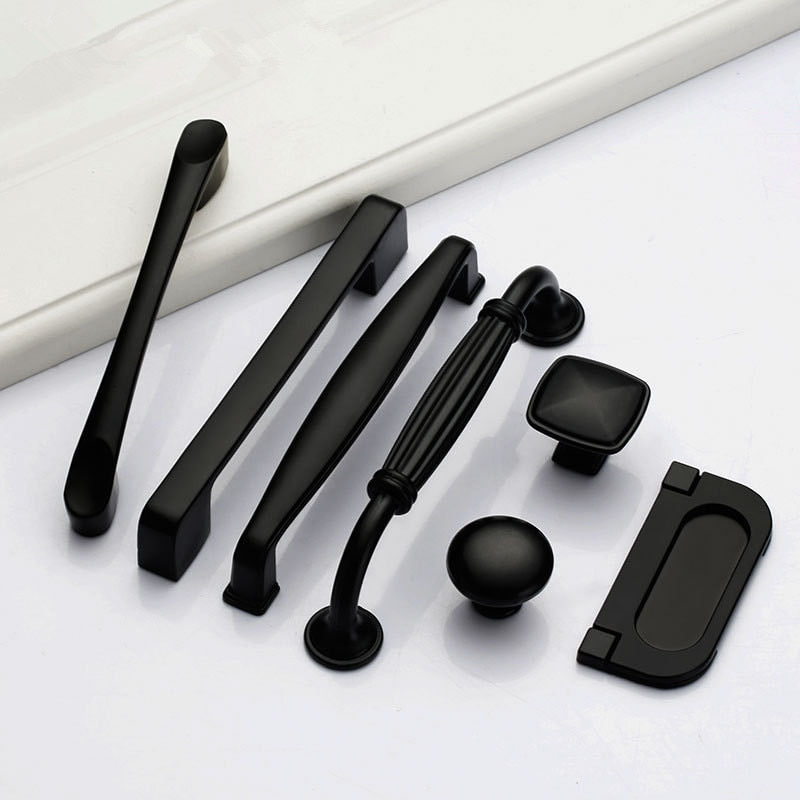 Thumbnail: Black Handles for Furniture Cabinet Knobs and Handles