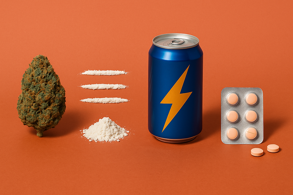 THCV vs Cocaine caffeine and Adderall
