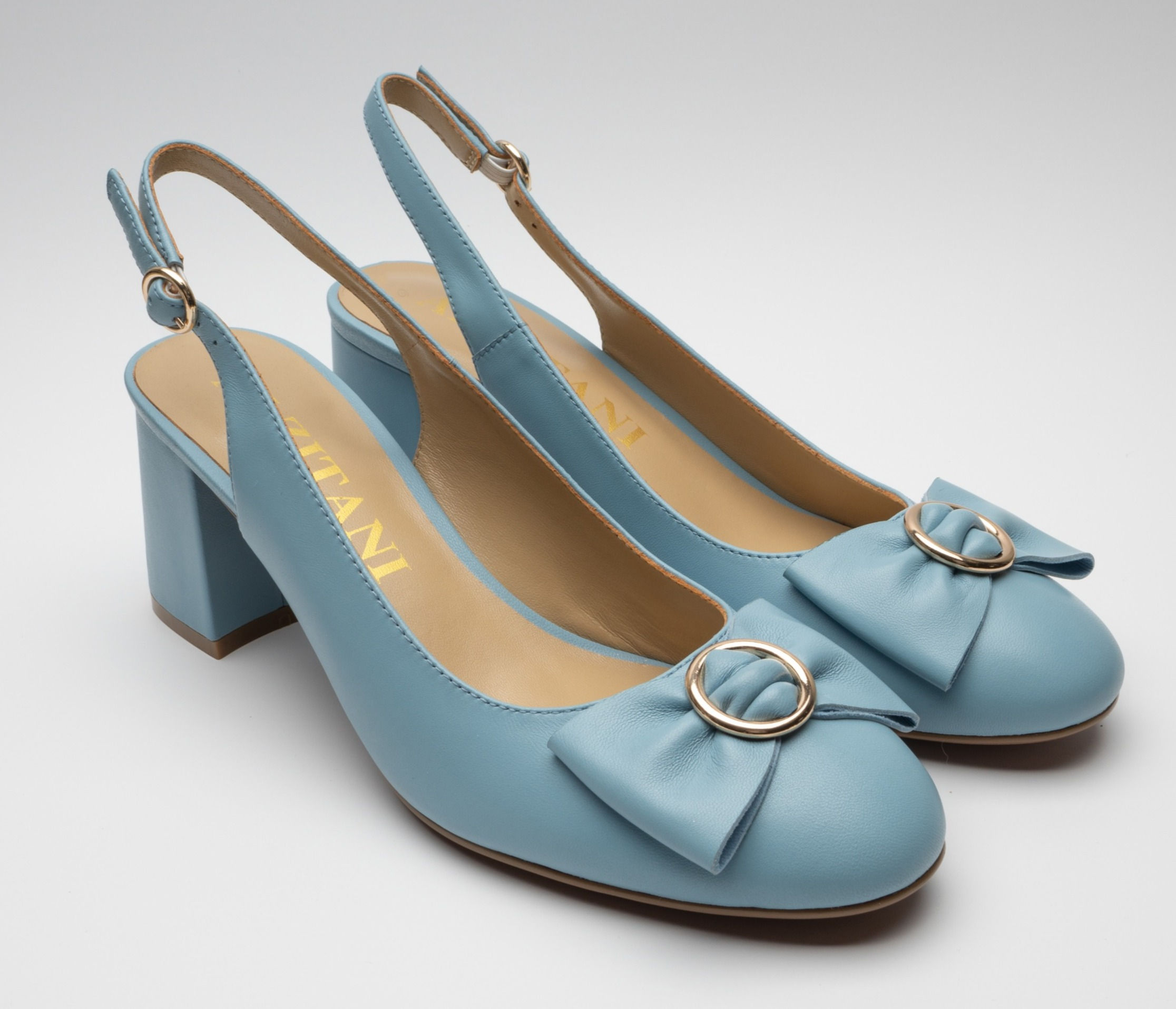 Alyssa Robin Shell Blue Slingback