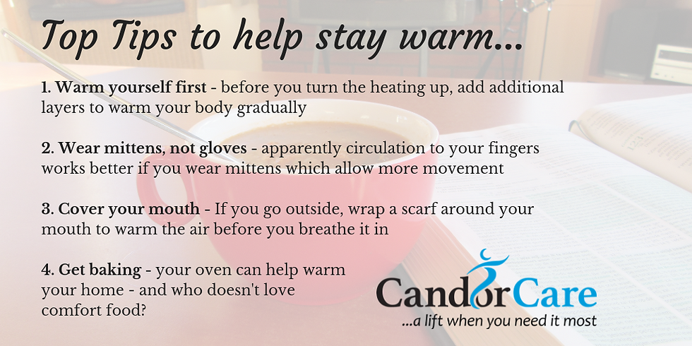 Combating the cold. Top tips to stay warm
