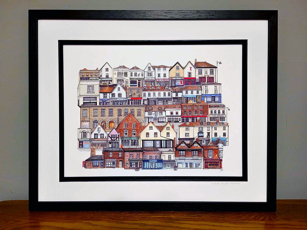 Thumbnail: Ware High Street (North) Colour Print
