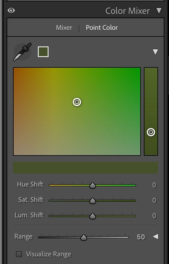 How to use point color tool in Lightroom
