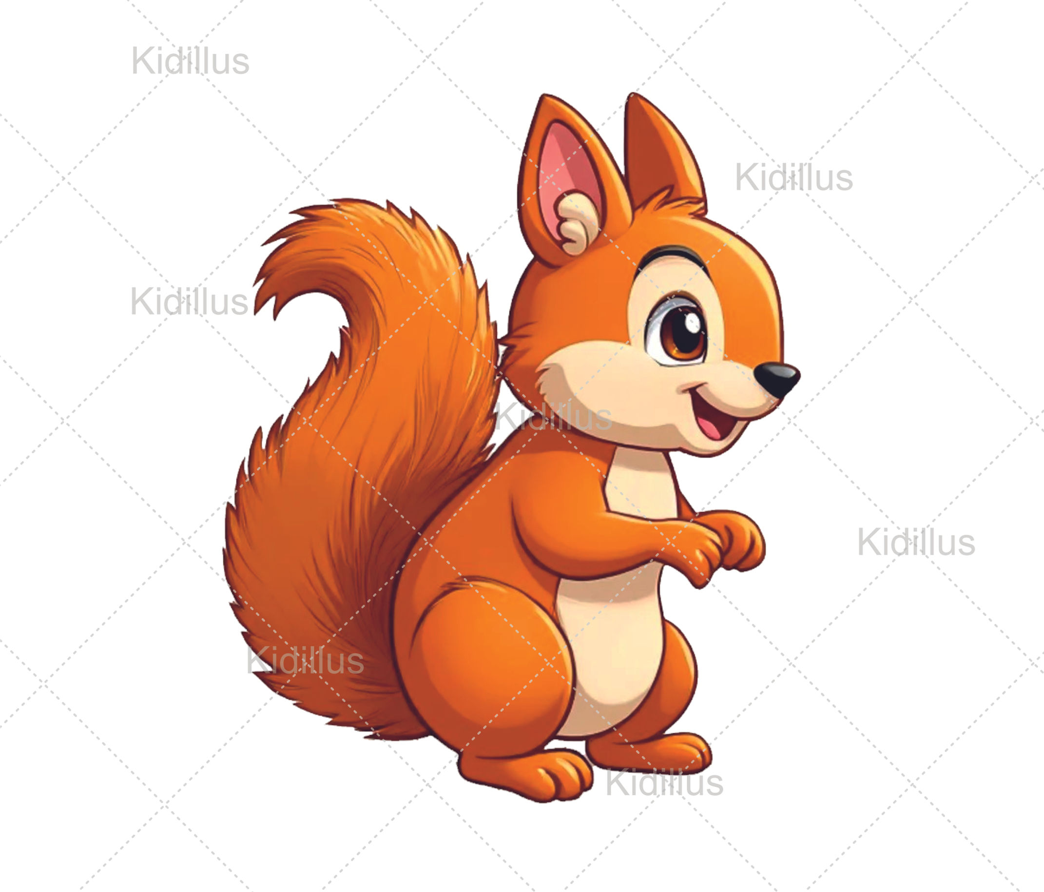 Cartoon Squirrel Illustration