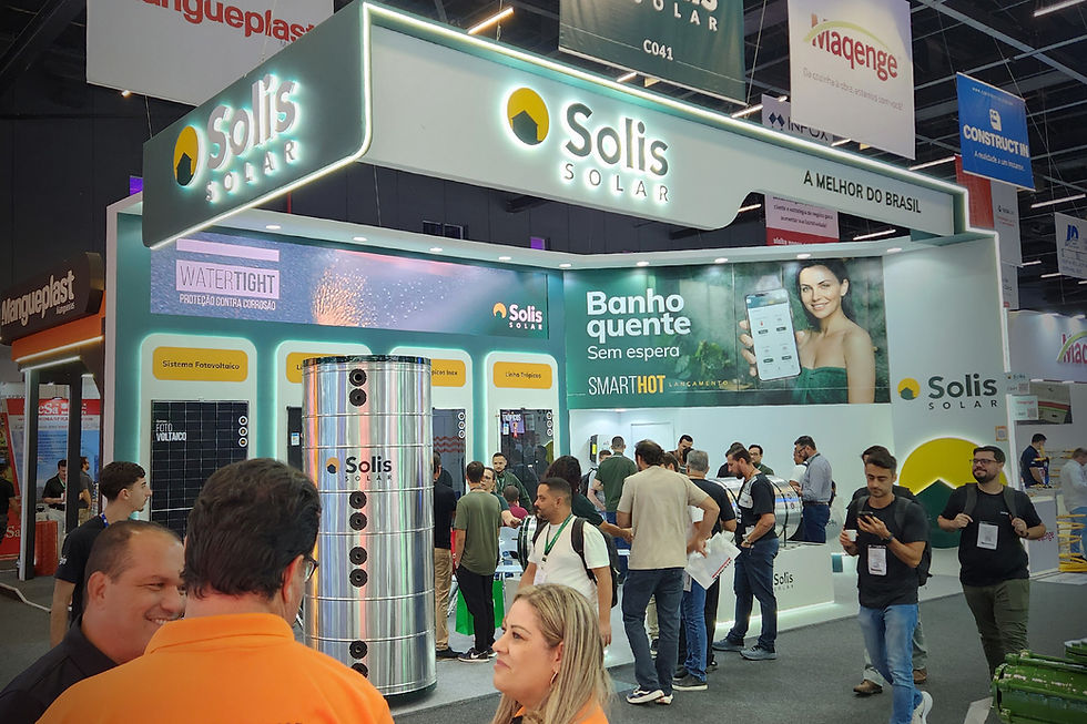 Solis Solar apresenta tecnologia inovadora de aquecimento solar na Feicon 2026