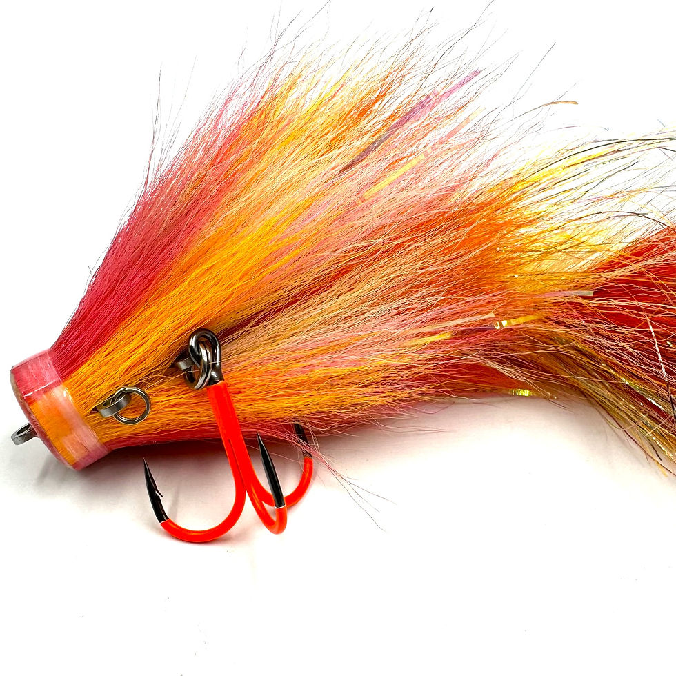 Thumbnail: Hero Hog Model Red Rooster Double Zonker-Streamer-Tail