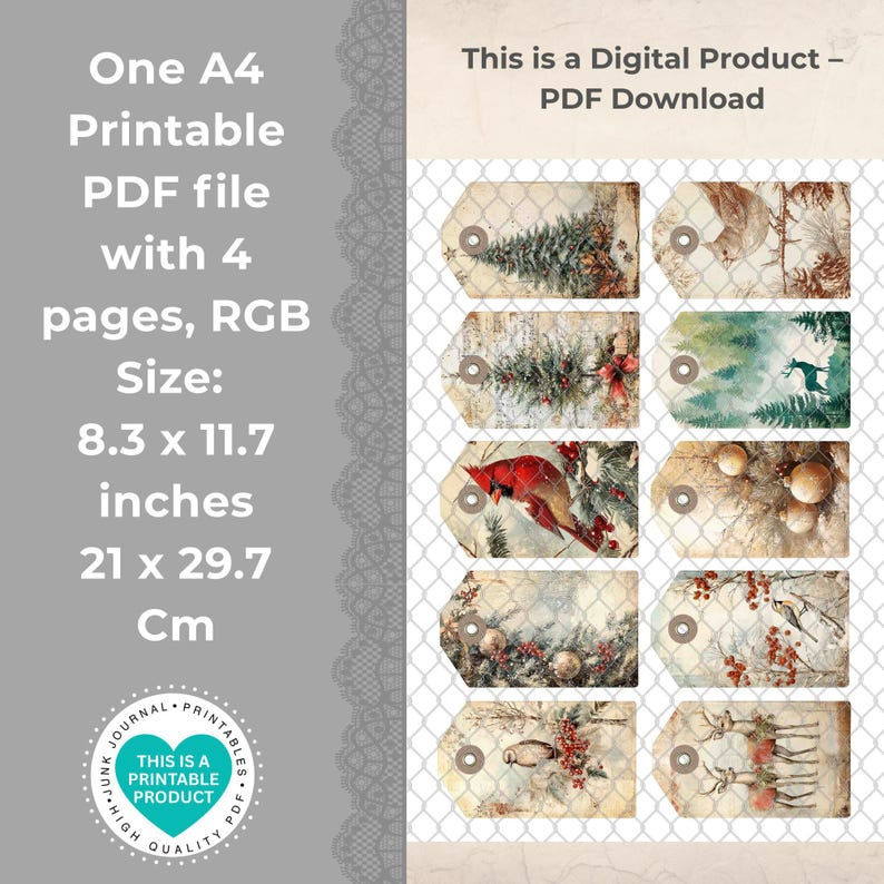 Thumbnail: 4 Pages Christmas Junk Journal Vol.11