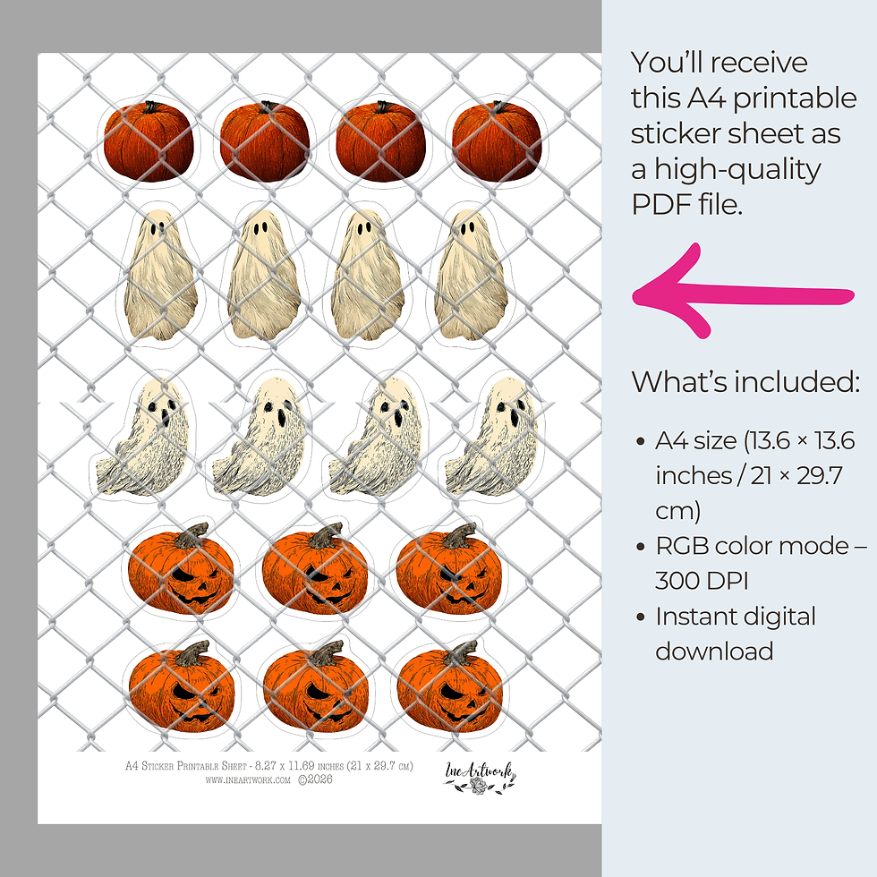 Thumbnail: Halloween Seamless Pattern Digital Paper, Instant Download Bundle