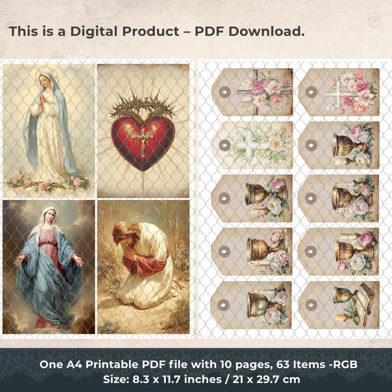 Thumbnail: 10 Pages Religious Junk Journal Vol.3