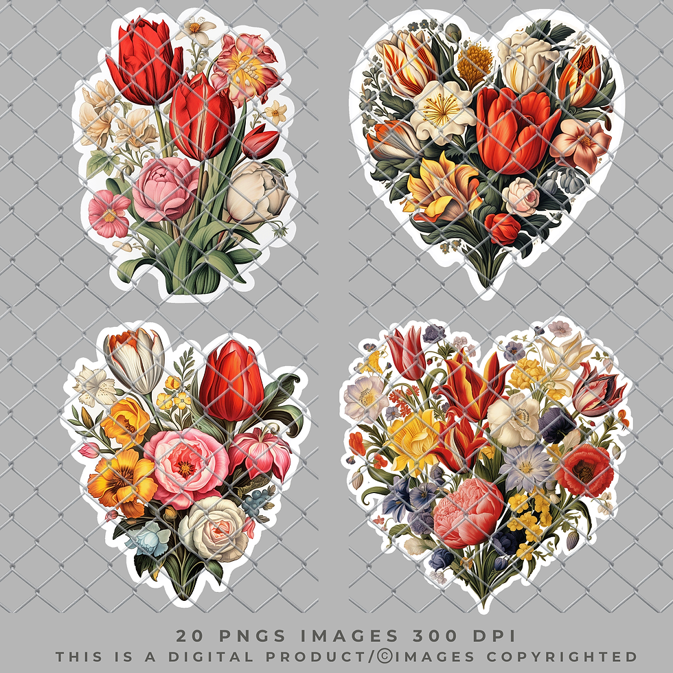 Thumbnail: Floral Heart PNG Clip Art