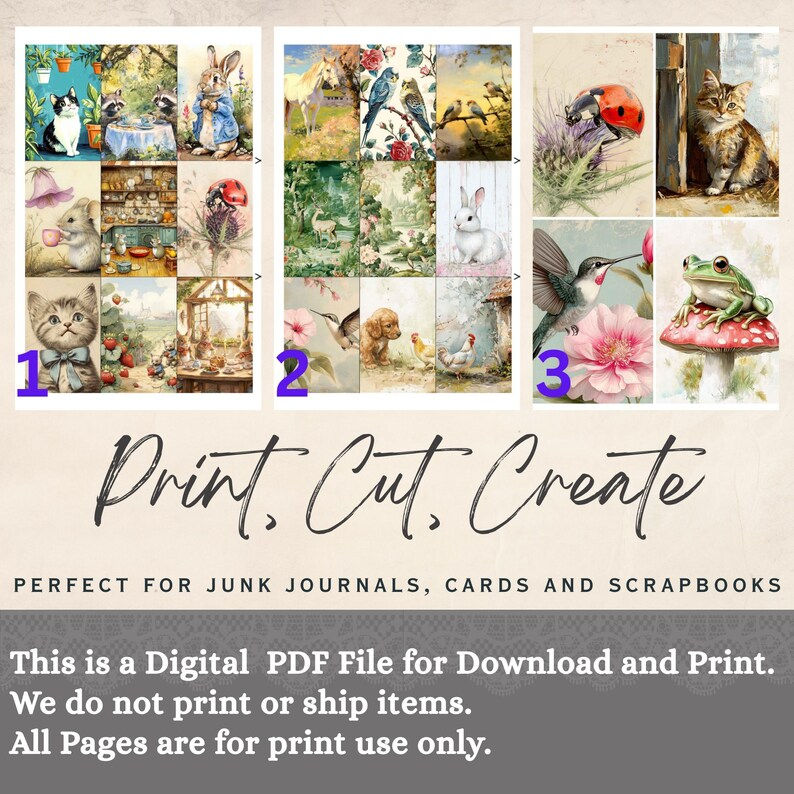 Thumbnail: 6 Pages Animal Junk Journal Vol.1
