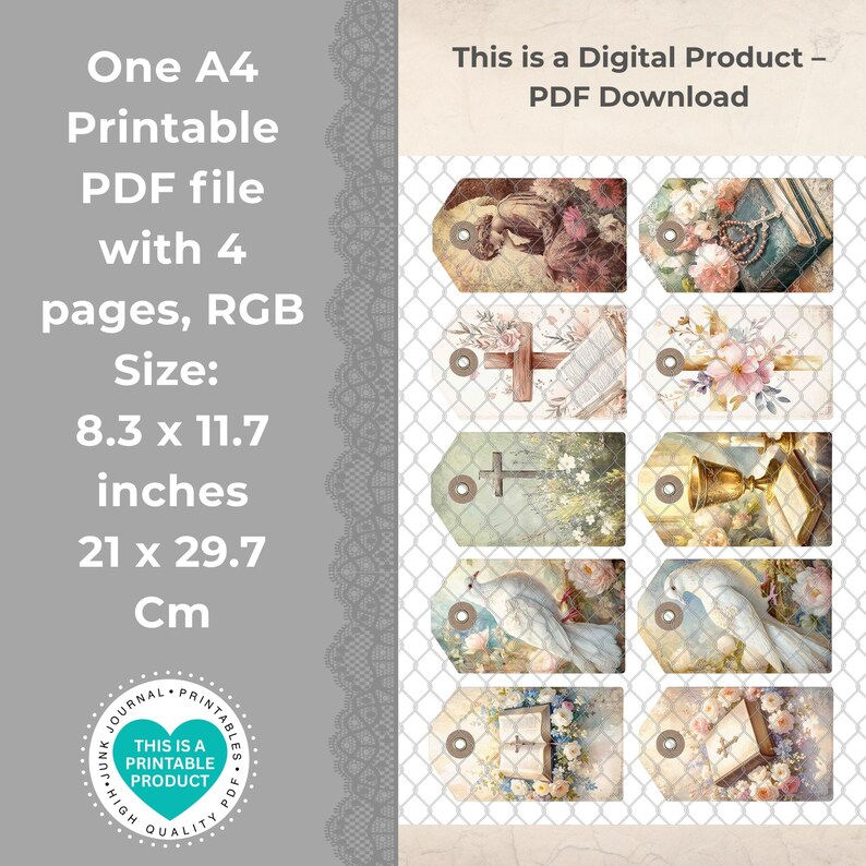 Thumbnail: 4 Pages Religious Junk Journal Vol.11
