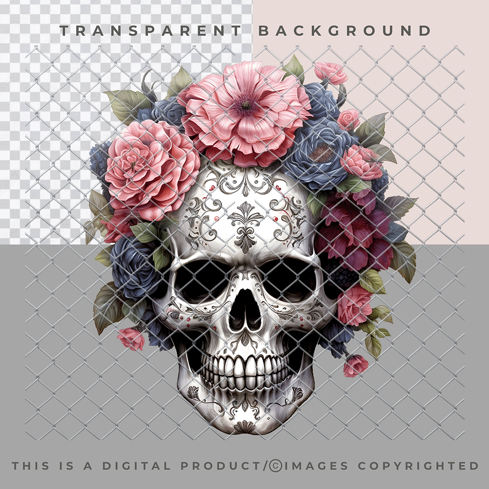Thumbnail: Floral Sugar Skull PNG