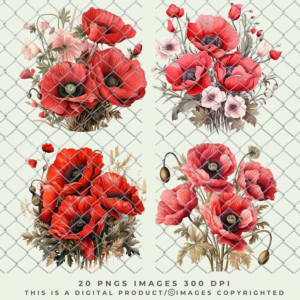 Thumbnail: Red Poppies PNG Clip Art