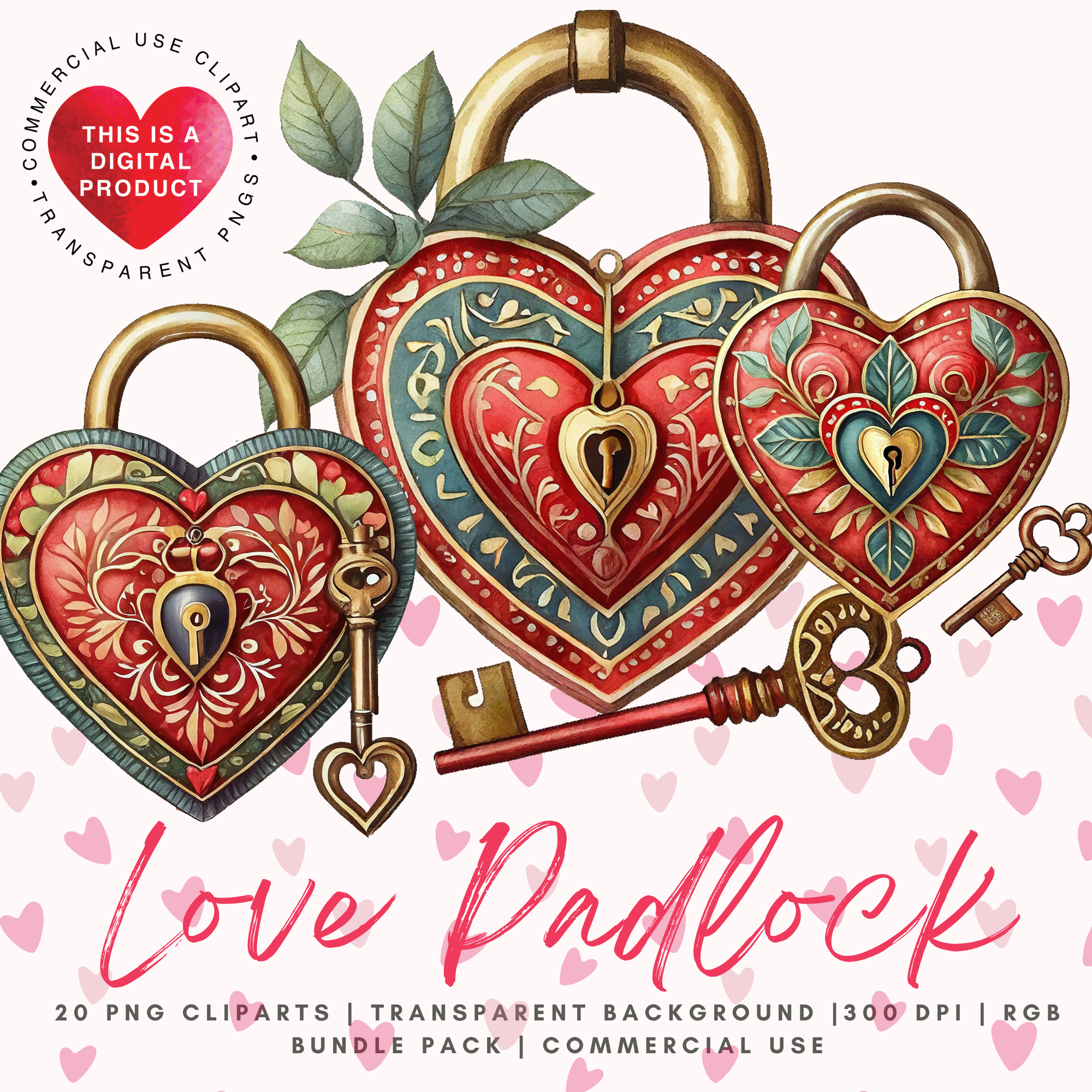 Love Padlock PNG
