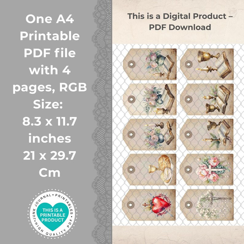 Thumbnail: 4 Pages Religious Junk Journal Vol.11