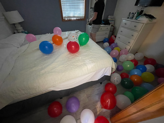 Woke up to balloons for the big 22nd birthday thanks to Bryce