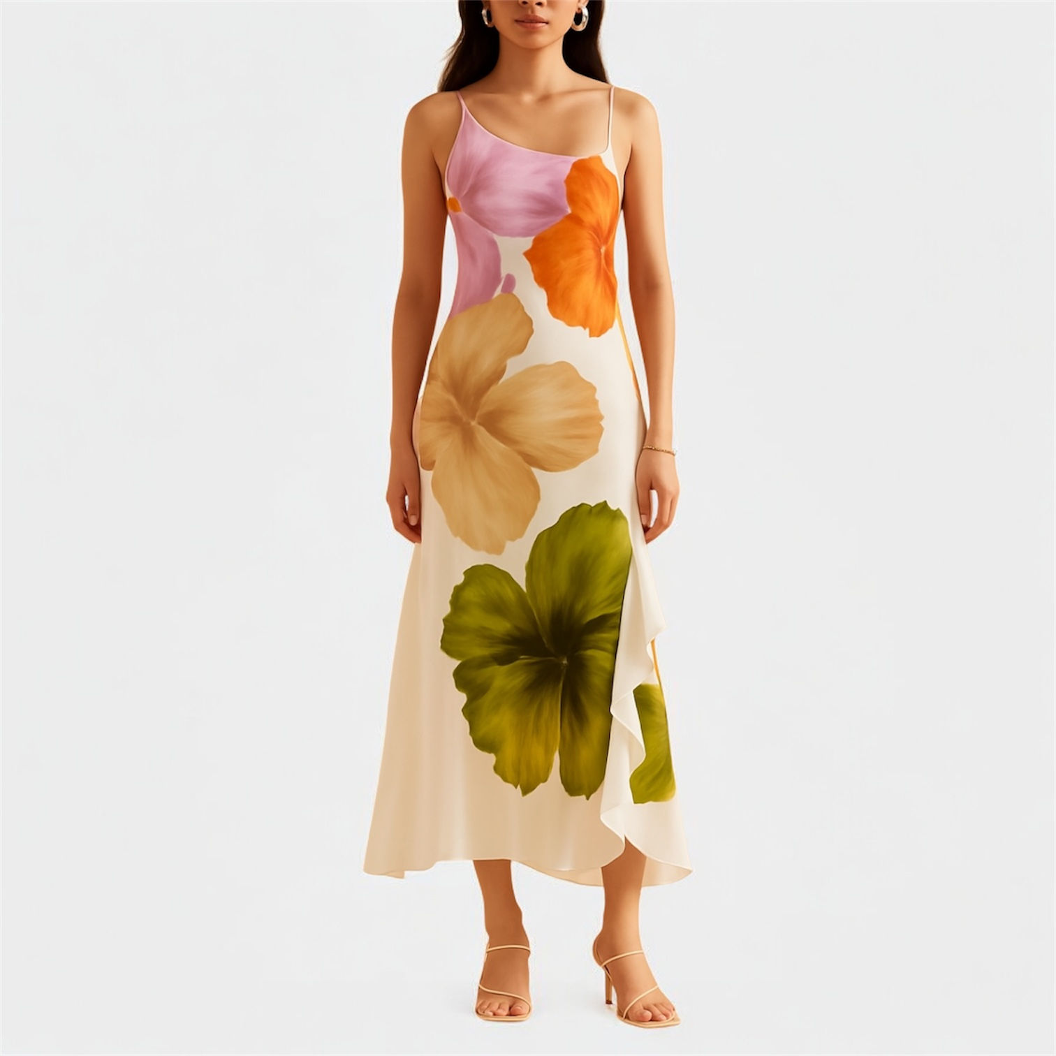 Vestido One-Shoulder Bloom