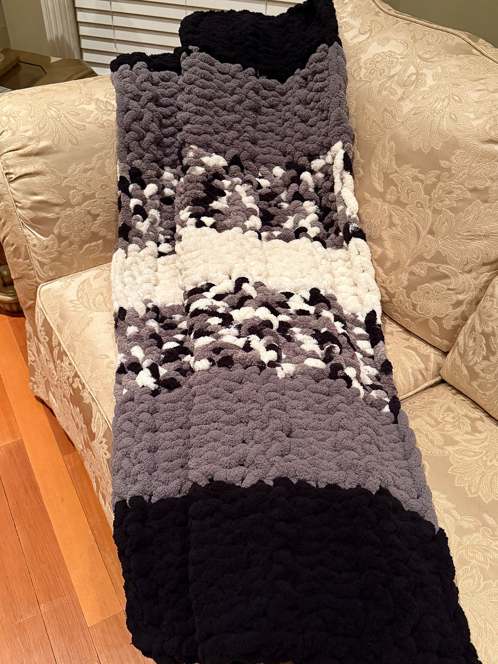 Thumbnail: Limestone, White and Black Throw Blanket